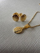 Set Virgen de Guadalupe Oro Laminado 18K