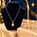 Set Virgen de Guadalupe Oro Laminado 18K